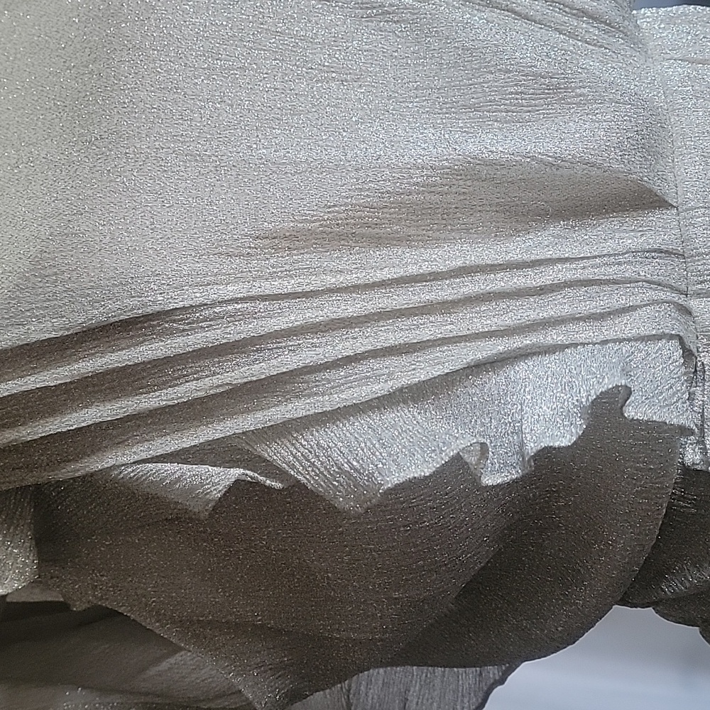 Chic Silver Ruffled Mini Dress - Picture 10 of 13